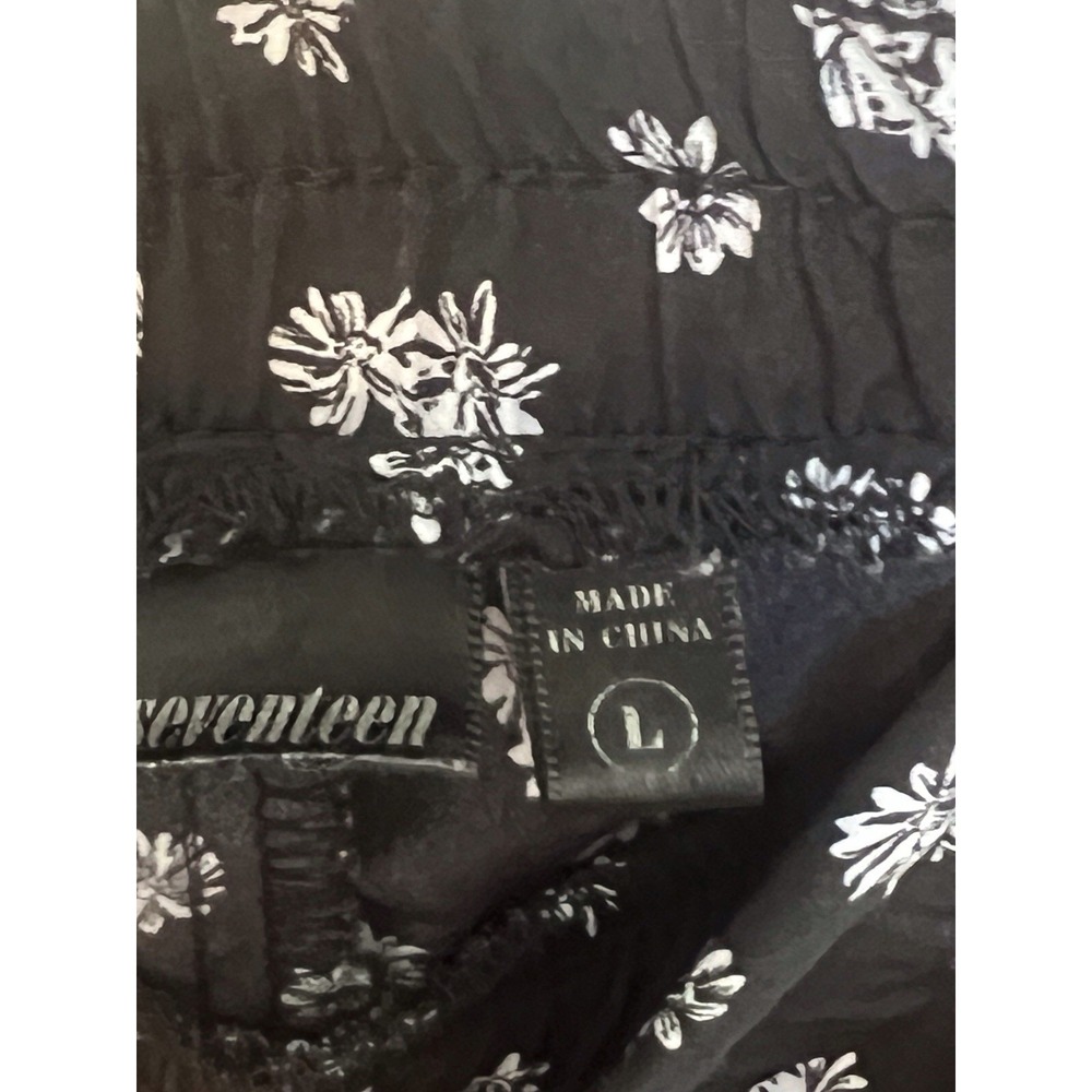 Seventeen Flower Print Harem Pants, Elastic Waist,‎ Pockets, Women's Size Large - Picture 6 of 9